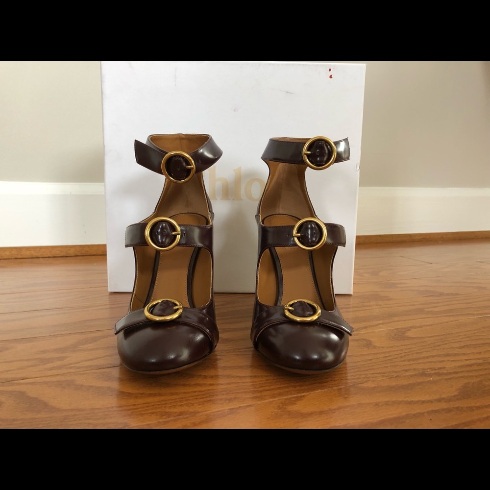 Chloe triple Buckle Mary Jane Pump